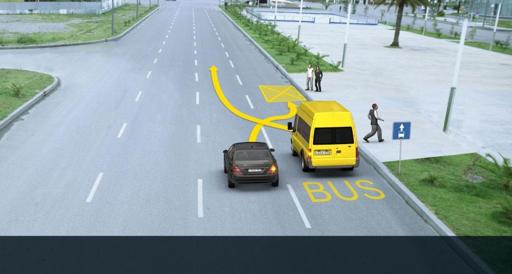 In the present situation, which driver has the right-of-way if yellow car driver starts motion after dropping the passengers off, and black car driver stops for passenger pick up?
